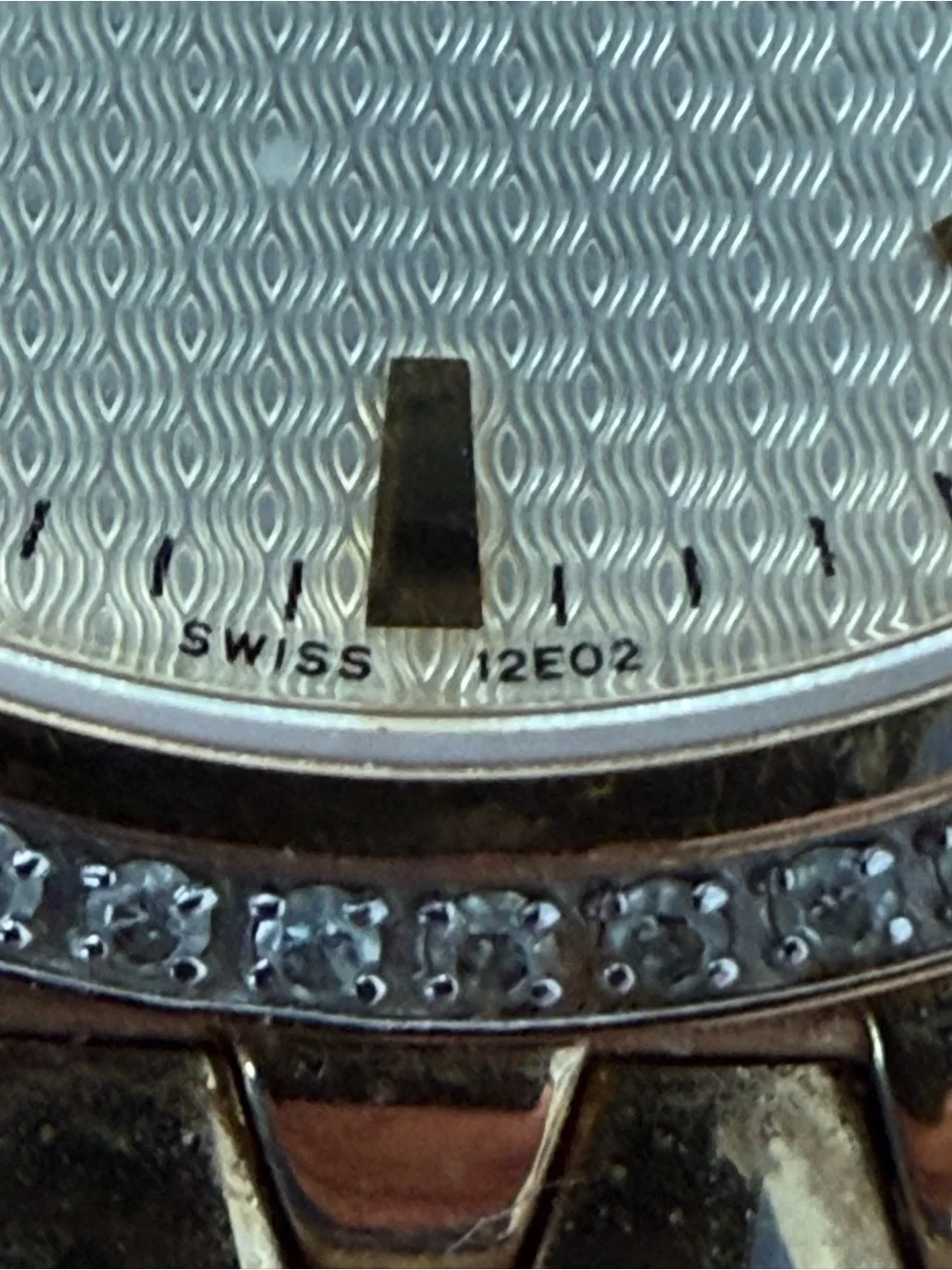 Wittnauer Rare Diamond Vintage Men’s Watch Gold Dial Bracelet Case Date Window